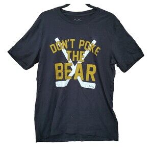 Sully’s Don’t Poke The Bear Black Graphic T-Shirt Men’s Large Short Sleeve